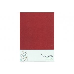 Paper Line Glitter Papir - Rd