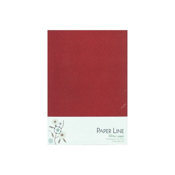 Paper Line Glitter Papir - Rd