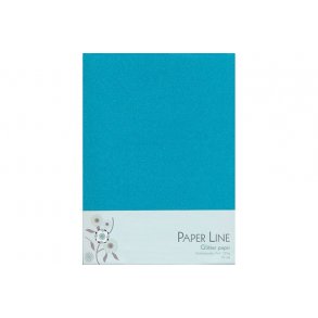 Paper Line Glitter Papir - Turkis