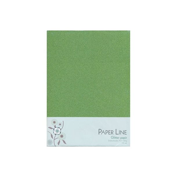 Paper Line Glitter Papir - Lime