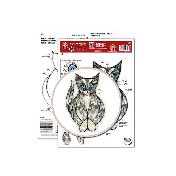 Quilling Template Ark - Cat - Kat