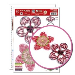 Quilling Template Ark - Tripple Laila Flowers - Blomster