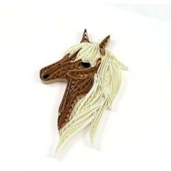 Quilling Template Ark - Horse Head - Heste Hoveder