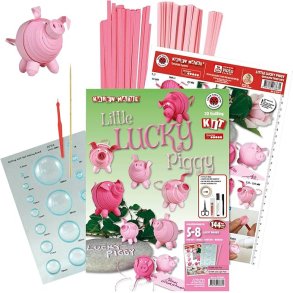 Quilling - Kit 3D - Little Lucky Piggy - 144 dele