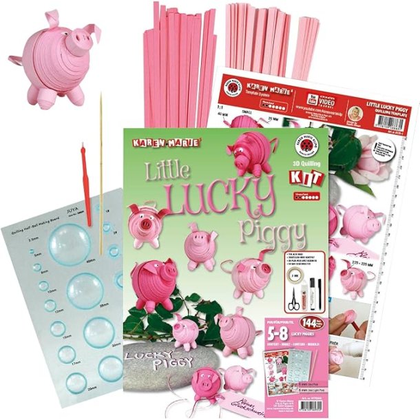 Quilling - Kit 3D - Little Lucky Piggy - 144 dele