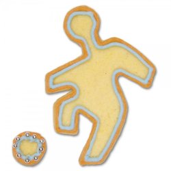  9 cm Kage udstikker - fodboldspiller med bold