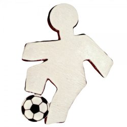  9 cm Kage udstikker - fodboldspiller med bold