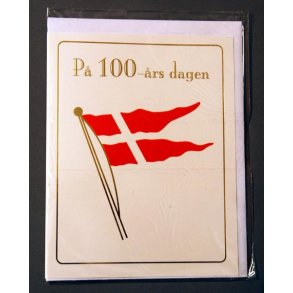 Fødselselsdagskort 100 år - med kuvert
