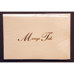 Tak - Mange tak - Kort med kuvert