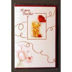 Kort til bedstefor&aelig;ldre med kuvert