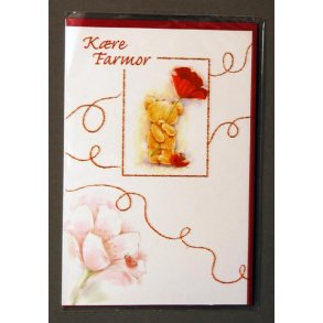 Kort til bedstefor&aelig;ldre med kuvert