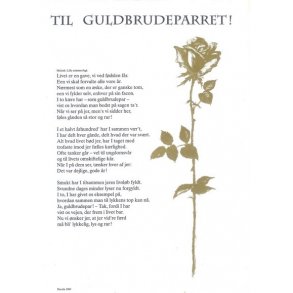 Til guldbrudeparret ''fra gæster''