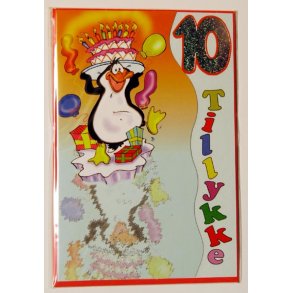 F&oslash;dselselsdagskort 10 &aring;r - med kuvert