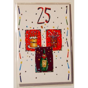 F&oslash;dselselsdagskort 25 &aring;r - med kuvert