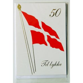 F&oslash;dselselsdagskort 50 &aring;r - med kuvert