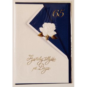 F&oslash;dselselsdagskort 65 &aring;r - med kuvert