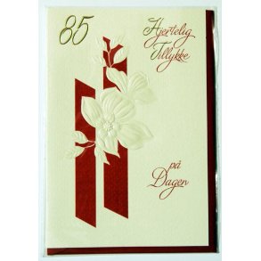 F&oslash;dselselsdagskort 85 &aring;r - med kuvert