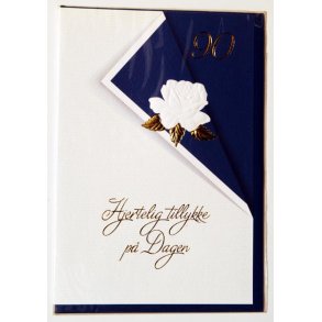 F&oslash;dselselsdagskort 90 &aring;r - med kuvert