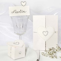 Kortpynt - 12 Stk. Rhinstenshjerter