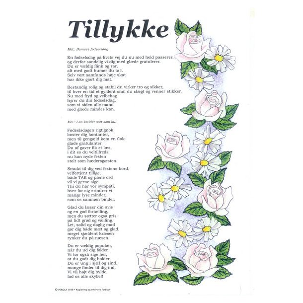 Tillykke - "fra g&aelig;ster"