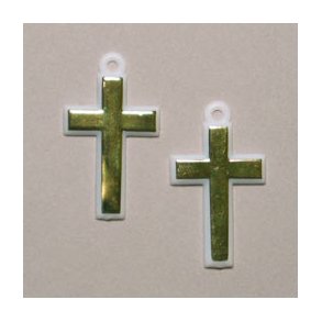 Kors til bordpynt - 3 cm - guld look