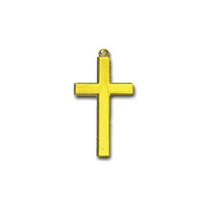 Kors til bordpynt - 7,5 cm - guld look