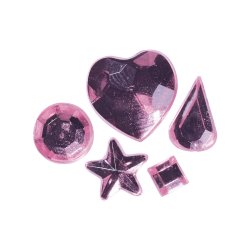 Rhinsten - Lilla - 3-12 mm - 5 slags - 58 stk.