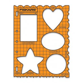 Fiskars skabelon med 5 Forme/Figurer og 3 kanter