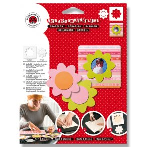 Skabelon - Serviet og kortpynt - Blomst