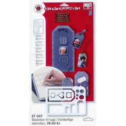 Skabelon - Fest og gavepynt - Mrker, hjerte, tags