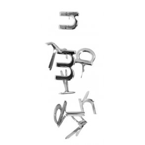 Brads - Bogstaver - slv - sm