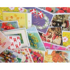 4 dobbelte kort med kuverter - Forår