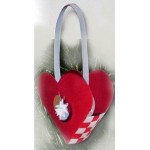 Hjertekuve til jultræet - Sort model