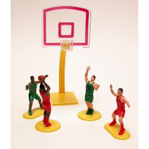 Basketbold sæt til kagepynt eller bordpynt