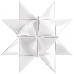 15 mm 25 mm Stjernestrimler - 40 stk. Slv/Hvid - Glitter/Lak - Skagen