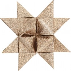 15 mm 25 mm Stjernestrimler - 40 stk Kobber - Glitter/Lak - Oslo