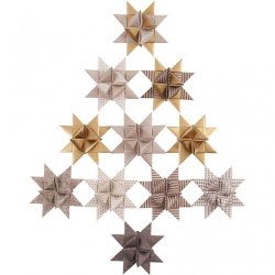 15 mm 25 mm Stjernestrimler - 40 stk Kobber - Glitter/Lak - Oslo