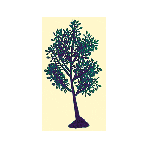 Løvtræ 10 cm incl fod