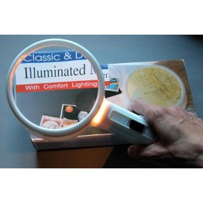 Lup med lys, 110 mm linse - med god hndtag