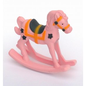 Bordpynt til barnedåb - Gyngehest - Rød