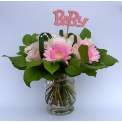 Bordpynt til barned&aring;b - Baby skilt - r&oslash;d