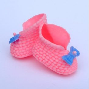 Bordpynt til barnedåb - Babysko - lyserød