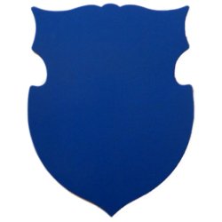 Skjold - Bl skjold til slvbryllup og kobberbryllup