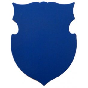 Skjold - Bl skjold til slvbryllup og kobberbryllup