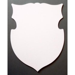 Skjold - neutral med flag til mrkedage