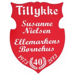   Skjold til resport / jubilum mm