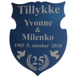 25 r - Skjold til slvbryllup - Fix og frdig