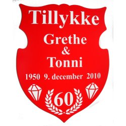 60 r - Skjold til diamantbryllup - Fix og frdig