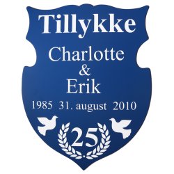 25 r - Skjold til slvbryllup - Fix og frdig 