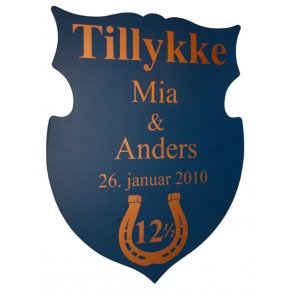 12,5 r - Skjold til kobberbryllup - Fix og frdig